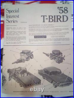 Vintage Monogram'58 T-Bird Model Kit Made In 1974, Still On Parts Tree 51yo