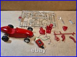 Vintage Monogram Midget Slot Race Car (Red) Parts Kit With 2 Motors Working RARE