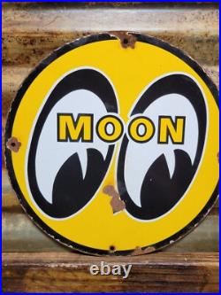 Vintage Mooneyes Porcelain Sign Old Moon Equipment Racing Parts Car Truck Auto Vintage Mooneyes Porcelain Sign Old Moon Equipment Racing Parts Car Truck Auto