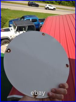 Vintage Mooneyes Porcelain Sign Old Moon Equipment Racing Parts Car Truck Auto