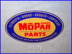 Vintage Mopar Parts Chrysler Dodge Plymouth 1' Metal Car Truck Gasoline Oil Sign