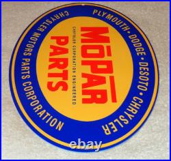 Vintage Mopar Parts Chrysler Dodge Plymouth 1' Metal Car Truck Gasoline Oil Sign