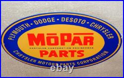 Vintage Mopar Parts Chrysler Dodge Plymouth 1' Metal Car Truck Gasoline Oil Sign