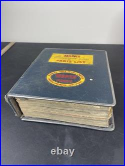 Vintage Mopar Passenger Car Parts List Book For 1954 & Prior Plymouth Dodge Etc