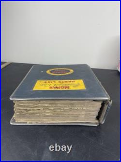 Vintage Mopar Passenger Car Parts List Book For 1954 & Prior Plymouth Dodge Etc