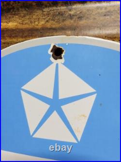 Vintage Mopar Porcelain Sign Old Us Gas Car Truck Dealership Parts Service Sales