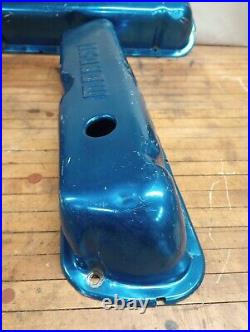 Vintage Moroso Anodized Blue Valve Covers Ford Small Block V8 289 351W 302 GT