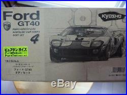 Vintage NIB KYOSHO 1/9.3 FORD GT40 BODY SET PURETEN SPIDER 4WD NOSTALGIC SEARIES