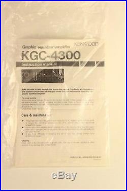 Vintage NOS Car Auto Parts Kenwood KGC-4300 Graphic Equalizer Amplifire 7-Bands