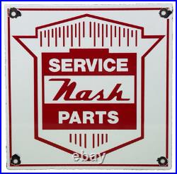 Vintage Nash Porcelain Dealership Sign Parts Service Station Gas Oil Auto Car