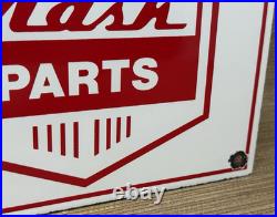 Vintage Nash Porcelain Dealership Sign Parts Service Station Gas Oil Auto Car