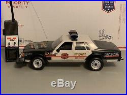 Vintage New Bright Police State Patrol US-1 RC Car + Remote For Parts As Is RARE