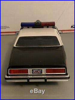 Vintage New Bright Police State Patrol US-1 RC Car + Remote For Parts As Is RARE