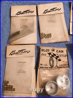 Vintage Nos Slot Car Parts & Accessories Lot Kemtron Dalxo Buz Mila Miglia Etc