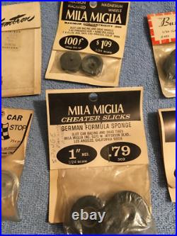 Vintage Nos Slot Car Parts & Accessories Lot Kemtron Dalxo Buz Mila Miglia Etc