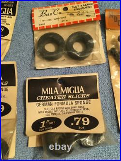 Vintage Nos Slot Car Parts & Accessories Lot Kemtron Dalxo Buz Mila Miglia Etc
