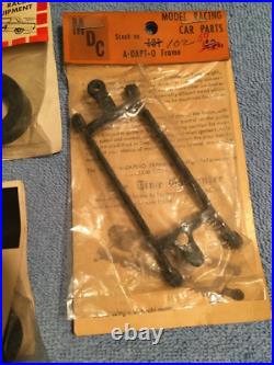 Vintage Nos Slot Car Parts & Accessories Lot Kemtron Dalxo Buz Mila Miglia Etc