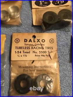 Vintage Nos Slot Car Parts & Accessories Lot Kemtron Dalxo Buz Mila Miglia Etc