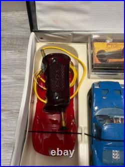 Vintage Official 1/32 slot car racing case With Cars And Parts Cox Classic More