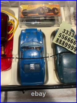 Vintage Official 1/32 slot car racing case With Cars And Parts Cox Classic More