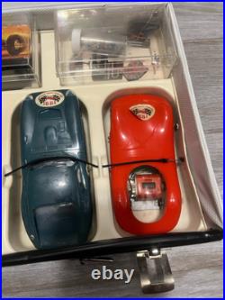 Vintage Official 1/32 slot car racing case With Cars And Parts Cox Classic More