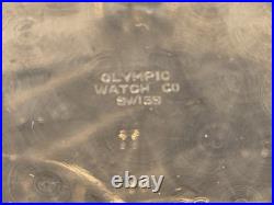 Vintage Olympic 8-Day Car Clock Mechanical Wind-Up Swiss 6J RUNS Parts/Repair