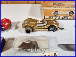 Vintage Original AMT Gold Lotus 30 1/32 Slot Car Racer Lot original Box & Parts