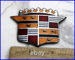 Vintage Original Cadillac Emblem Badge Cloisonne Ornament Car Parts 1950s NYC