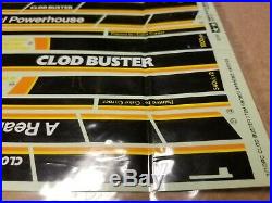 Vintage Original Tamiya ClodBuster 58065 Decal Sticker Sheet UNOPENED Clod