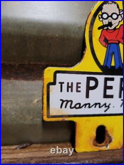 Vintage Pep Boys Porcelain Sign Old Automotive Car Truck Parts Supply Tag Topper Vintage Pep Boys Porcelain Sign Old Automotive Car Truck Parts Supply Tag Topper