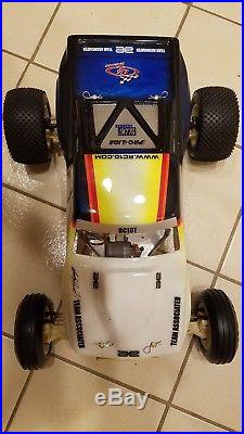Vintage RC10T Silver Sparkle Powder Coat Stealth Clean and Correct w servo cvds