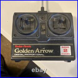 Vintage Radio Shack Golden Arrow Frame Buggy RC Car w Controller Four Parts