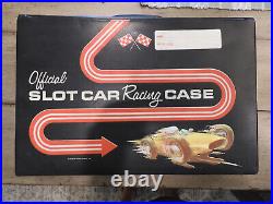 Vintage Rare Official Slot Car Racing Case And Parts