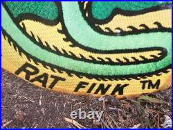 Vintage Rat Fink Porcelain Sign 30 Big Old Ed Roth Hot Rod Race Car Auto Parts