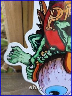 Vintage Rat Fink Porcelain Sign Ed Roth Hot Rod Gas Engine Race Car Auto Parts Vintage Rat Fink Porcelain Sign Ed Roth Hot Rod Gas Engine Race Car Auto Parts