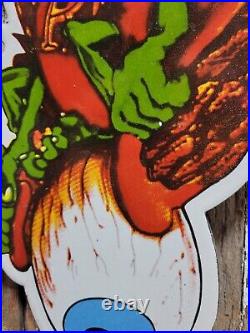 Vintage Rat Fink Porcelain Sign Ed Roth Hot Rod Gas Engine Race Car Auto Parts