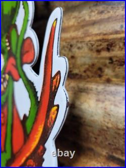 Vintage Rat Fink Porcelain Sign Ed Roth Hot Rod Gas Engine Race Car Auto Parts
