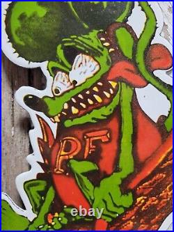 Vintage Rat Fink Porcelain Sign Ed Roth Hot Rod Gas Engine Race Car Auto Parts