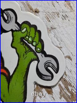 Vintage Rat Fink Porcelain Sign Old Ed Roth Hot Rod Engine Race Car Service Part Vintage Rat Fink Porcelain Sign Old Ed Roth Hot Rod Engine Race Car Service Part