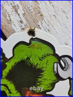 Vintage Rat Fink Porcelain Sign Old Ed Roth Hot Rod Engine Race Car Service Part Vintage Rat Fink Porcelain Sign Old Ed Roth Hot Rod Engine Race Car Service Part
