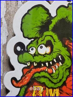 Vintage Rat Fink Porcelain Sign Old Ed Roth Hot Rod Engine Race Car Service Part Vintage Rat Fink Porcelain Sign Old Ed Roth Hot Rod Engine Race Car Service Part