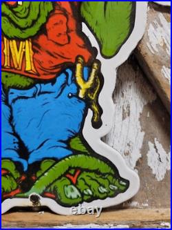 Vintage Rat Fink Porcelain Sign Old Ed Roth Hot Rod Engine Race Car Service Part Vintage Rat Fink Porcelain Sign Old Ed Roth Hot Rod Engine Race Car Service Part