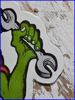 Vintage Rat Fink Porcelain Sign Old Ed Roth Hot Rod Engine Race Car Service Part Vintage Rat Fink Porcelain Sign Old Ed Roth Hot Rod Engine Race Car Service Part