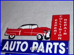Vintage Repair Shop & Auto Parts Store Crashed Car 12 Metal Gasoline & Oil Sign Vintage Repair Shop & Auto Parts Store Crashed Car 12 Metal Gasoline & Oil Sign
