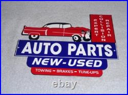 Vintage Repair Shop & Auto Parts Store Crashed Car 12 Metal Gasoline & Oil Sign Vintage Repair Shop & Auto Parts Store Crashed Car 12 Metal Gasoline & Oil Sign