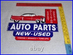 Vintage Repair Shop & Auto Parts Store Crashed Car 12 Metal Gasoline & Oil Sign Vintage Repair Shop & Auto Parts Store Crashed Car 12 Metal Gasoline & Oil Sign