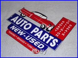 Vintage Repair Shop & Auto Parts Store Crashed Car 12 Metal Gasoline & Oil Sign Vintage Repair Shop & Auto Parts Store Crashed Car 12 Metal Gasoline & Oil Sign