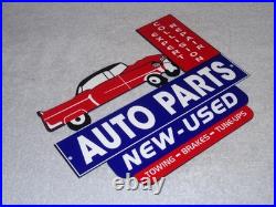 Vintage Repair Shop & Auto Parts Store Crashed Car 12 Metal Gasoline & Oil Sign Vintage Repair Shop & Auto Parts Store Crashed Car 12 Metal Gasoline & Oil Sign