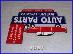 Vintage Repair Shop & Auto Parts Store Crashed Car 12 Metal Gasoline & Oil Sign Vintage Repair Shop & Auto Parts Store Crashed Car 12 Metal Gasoline & Oil Sign