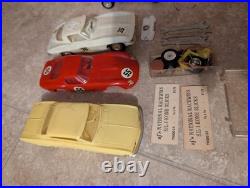 Vintage Revell Large Scale Slot Car Set 1964 Corvette Ferrari & Parts Not Tested